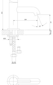 OMNIRES Y1210CR - Rubinetto del lavandino Y 14,2 cm cromo lucido