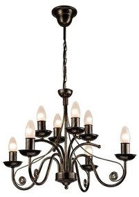 Lampadario a sospensione con catena DONATO 8xE14/40W/230V