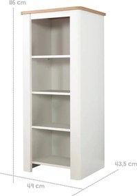 Libreria per bambini bianca 49x116 cm Ava - Roba