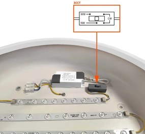 Plafoniera LED Rotonda 36W CCT Ø450mm Bianco