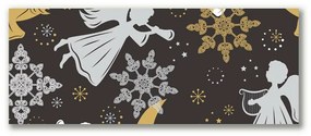 Quadro su tela Fiocchi di neve Angeli di Natale 140x70 cm