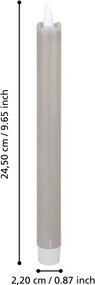 Eglo 422222 - SET 2x LED Candele ANDRAFIABE LED/1xAAA 24,5 cm grigio