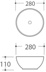 Lavabo rotondo bianco in ceramica ø 28 cm Aster – Sapho