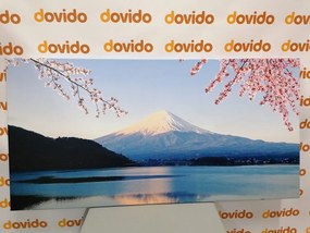 Quadro su tela – Vista dal lago sul Fuji