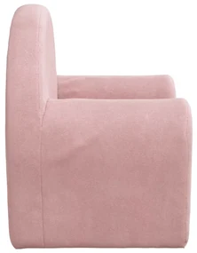 Divano per bambini rosa in morbido peluche