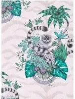 Clarke & Clarke Carta da parati Lemur - Pink