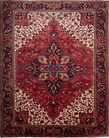 Heriz Tappeto 310 x 250 Blu (Iran) Annodato A Mano
