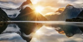 Stampa su tela – Milford Sound all'alba