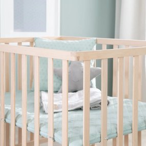 Lettino di colore naturale con altezza regolabile e ruote 75x100 cm Style – Roba