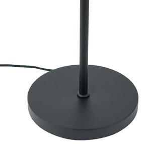 Lampada da terra di design nera con vetro fumé 2 luci - Brianna