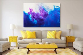 Stampa su tela – Inchiostro in sfumature blu-viola