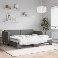 Divano Letto con Letto Estraibile Grigio Scuro 80x200 Tessutocod mxl 130587