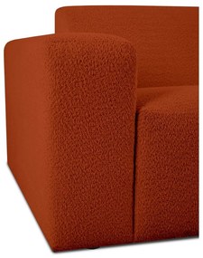 Modulo divano in tessuto bouclé color mattone (angolo sinistro) Roxy - Scandic