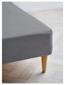 Lenzuolo elasticizzato grigio in cotone biologico 180x200 cm Calm - Södahl