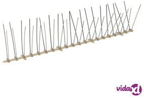 vidaXL Set Dissuasori per Uccelli e Piccioni 20 pz 4 File 10 m