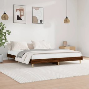 Giroletto Senza Materasso Rovere Marrone 140x200 Cm Truciolato /