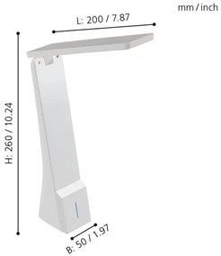Eglo 97044 - Lampada LED da tavolo LA SECA 1xLED/1,8W/230V bianco