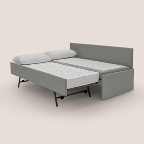 Naviglio Divano duplex con doppio letto in tessuto simil cotone impermeabile T13 grigio