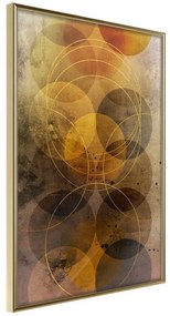 Poster  Golden Circles  Cornice Quadri Cornice d'oro, Larghezza x Altezza Home decor 20x30