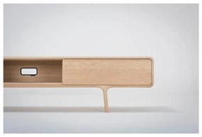 Cassettiera TV in rovere massiccio con 2 cassetti Fawn - Gazzda