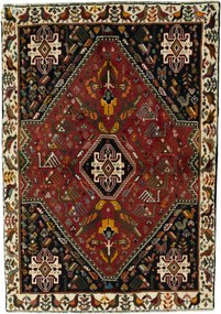 Shiraz Tappeto 170 x 120 Rosso (Iran) Annodato A Mano