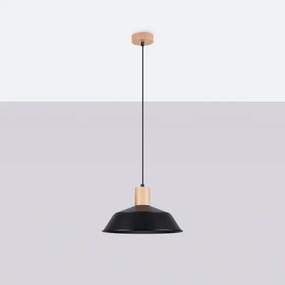 Sollux SL.1322 - Lampadario a sospensione con filo FANO 1xE27/15W/230V diametro 34 cm nero