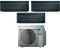 Climatizzatore Condizionatore Daikin Bluevolution Trial Split Inverter serie STYLISH REAL BLACKWOOD 9+12+12 con 3MXM68N R-32 Wi-Fi Integrato 9000+12000+12000 Colore Legno Nero - Garanzia Italiana