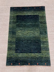 Loribaft Tappeto persiano 90 x 60 Verde (Iran) Annodato A Mano