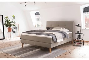 Letto boxspring beige 160x200 cm Stockholm - Meise Möbel