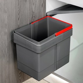 Pattumiera Differenziata per Anta Mobile Cucina 15L Apertura Automatica Emuca Grigio Antracite...