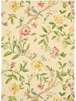 Sanderson Tapete Porcelain Garden - Red/ Beige