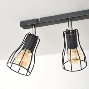 LED Faretto TUBE II 3xE27/15W/230V nero