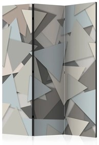 Paravento Puzzle Geometrico (3 parti) - sfondo unico a puzzle triangolare