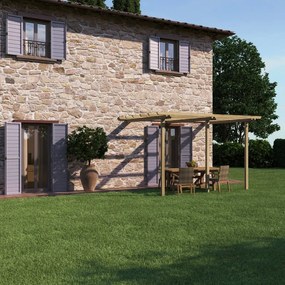 Pergola Orange in legno struttura naturale L 390 x P 300 x H 249 cm