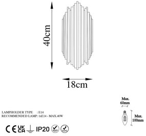 Lampada da parete dorata Kara – Opviq lights
