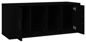 Mobile Porta TV Nero 100x35x40 cm in Legno Multistrato