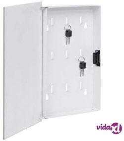 vidaXL Cassetta Portachiavi con Lavagna Magnetica Bianca 30x20x5,5 cm