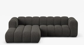 Divano angolare Lupine con chaise longue in tessuto strutturato – L260 cm