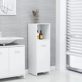 Armadio Da Bagno Bianco 30x30x95 Cm İn Legno Multistrato /