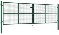 Cancello da Giardino a Rete in Acciaio 400x125 cm Verde cod mxl 50370