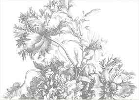 Carta da parati Engraved Flowers