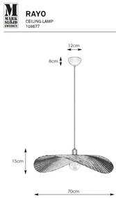 Markslöjd 108677 - Lampadario a sospensione con filo RAYO 1xE27/40W/230V beige/bambù