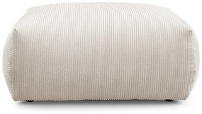 Poggiapiedi color crema con rivestimento in velluto a coste Voltaire – Bobochic Paris