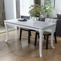 Tavolo da Pranzo 116x66x76 cm Bianco Lucido cod mxl 13808