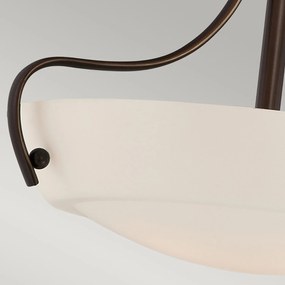 Lampadario Contemporaneo Chantilly Metallo Bronzo Palladiano 3 Luci E27