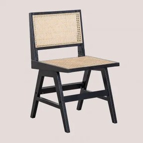 Confezione da 4 sedie da pranzo in legno di frassino e rattan Lali - Sklum