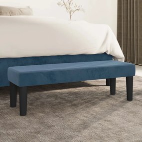 Panca Blu Scuro 100x30x30 Cm İn Velluto /
