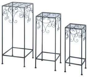 Set di 3 tavoli da fiori neri - Esschert Design