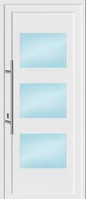 Portoncino d'ingresso in pvc 10034 L 96 x H 212 cm bianco apertura destra