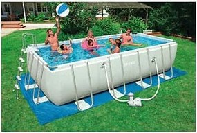 Intex - piscina ultraframe rettangolare cm. 549x274x132H con pompa a sabbia